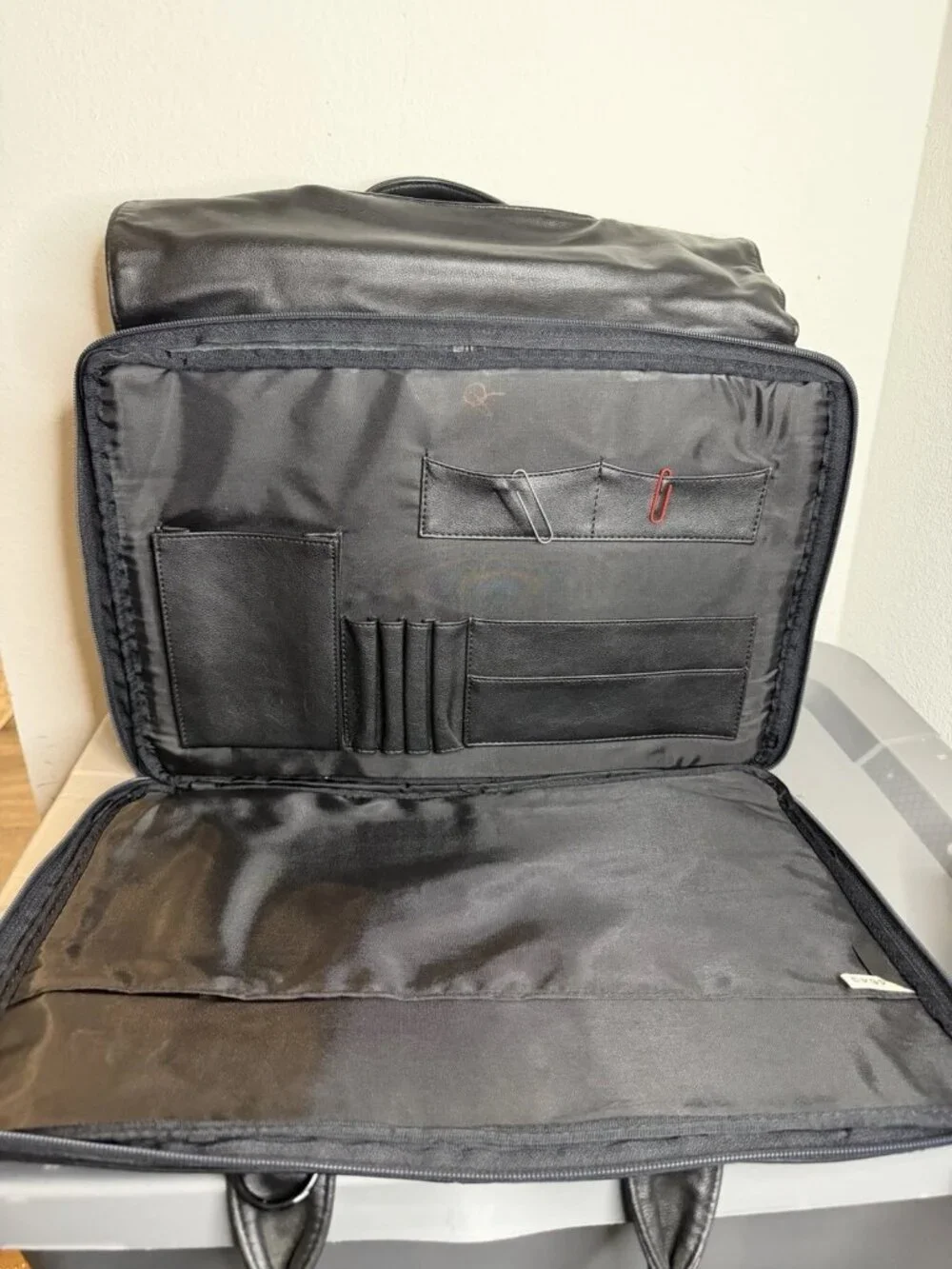 Black Leather Men's Business Bag Briefcase 💼